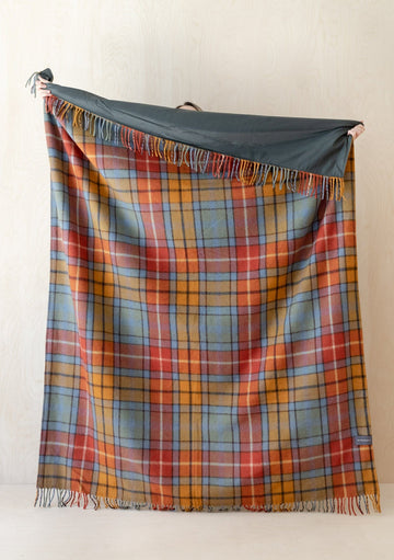Recycled Wool Waterproof Picnic Blanket in Buchanan Antique Tartan