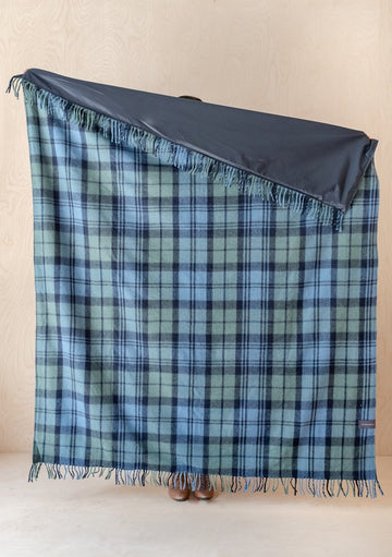 Recycled Wool Waterproof Picnic Blanket Campbell of Argyll Ancient Tartan