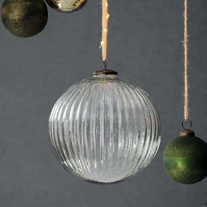 Large Glass Bauble - Clear