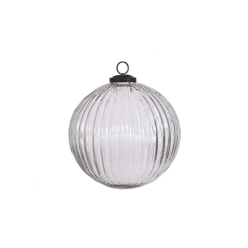 Large Glass Bauble - Clear