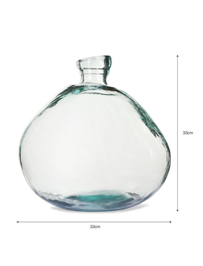 Wide Wells Bubble Vase in Recycled Glass