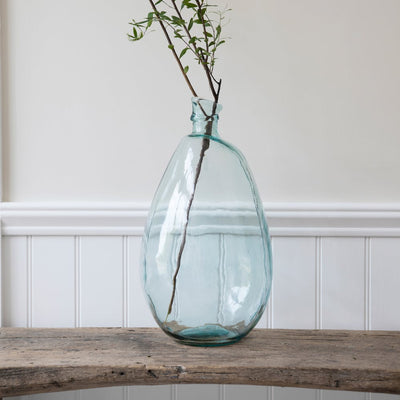 Tall Wells Bubble Vase in Recycled Glass