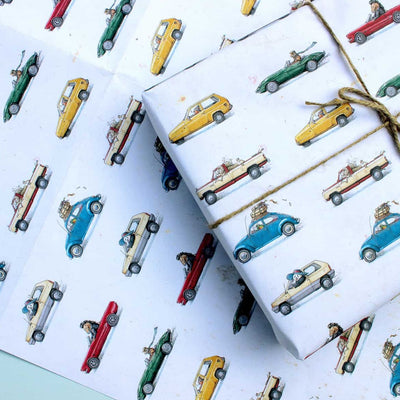 Animal Cars Gift Wrapping Paper